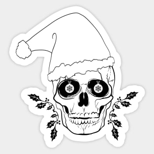 Merry Scary Christmas black Sticker